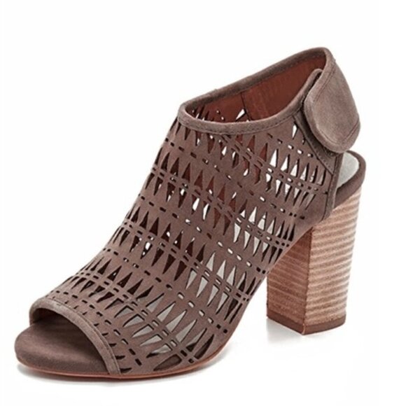 Jeffrey Campbell Quebec Suede Cutout Heeled Sandals - Picture 1 of 10